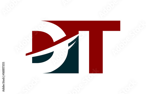DT Red Negative Space Square Swoosh Letter Logo Free Download DT Red Negative Space Square Swoosh Letter Logo - GFXLoad