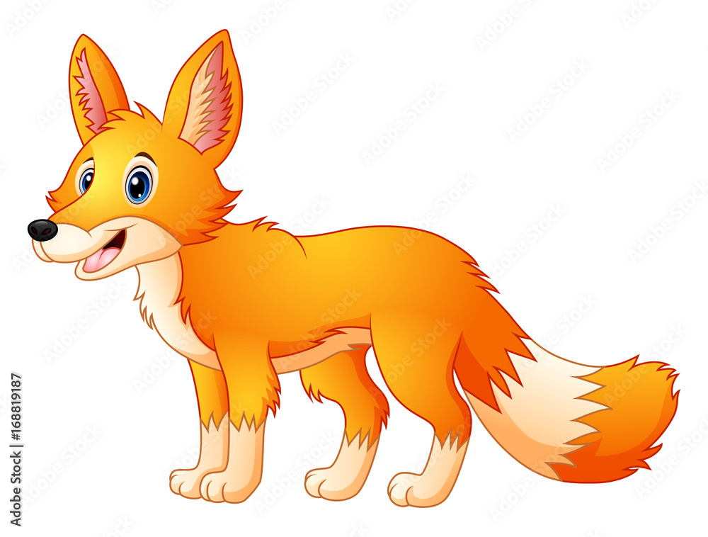 Obraz premium Cute fox cartoon