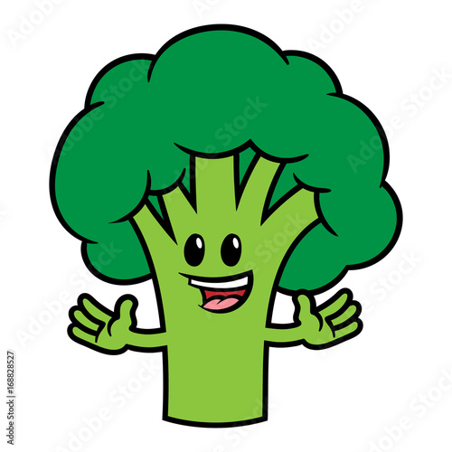 Cartoon Broccoli Character