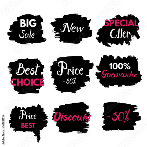 Grange texture sale banners  price tag. Vector illustration