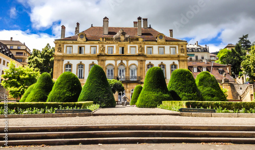 The Palace du Peyrou (Le Palais du Peyrou), a large mansion built in 18th century for Pierre-Alexandre Du Peyrou, now it contains a restaurant and it is also used for ceremonial events by the city. photo