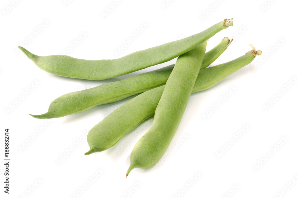 Green beans isolated on a white background Green beans isolated on a white background