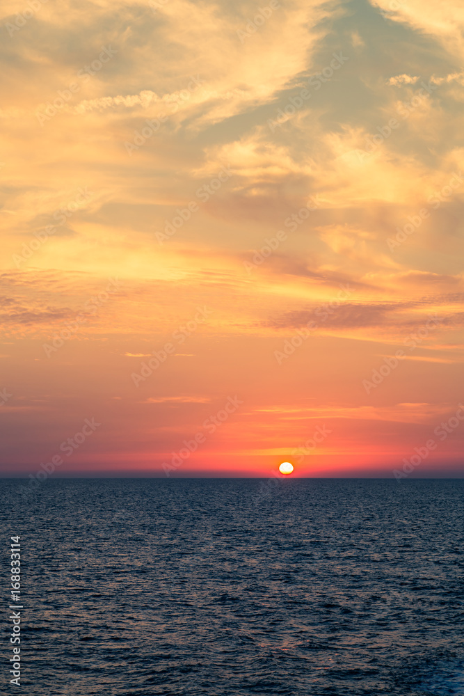 sunset over the Mediterranean