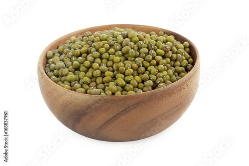 Mung beans isolated on white background