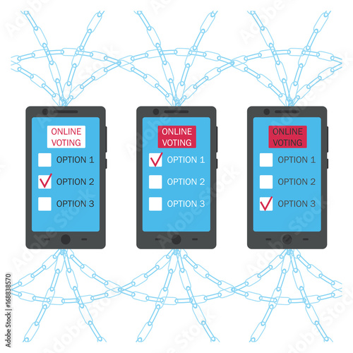 blockchain online voting concept
