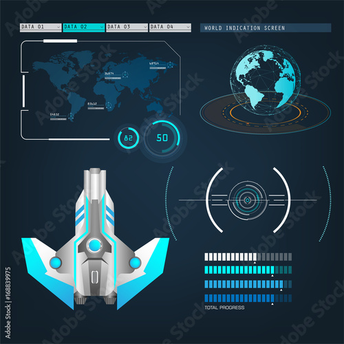 spaceships aircraft with future sight action mode interface