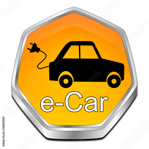 e-Car Button - 3D illustration