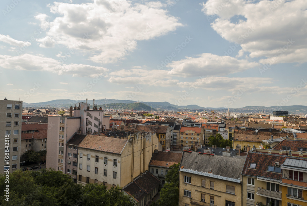 scenic landscape of Budapest from a flat