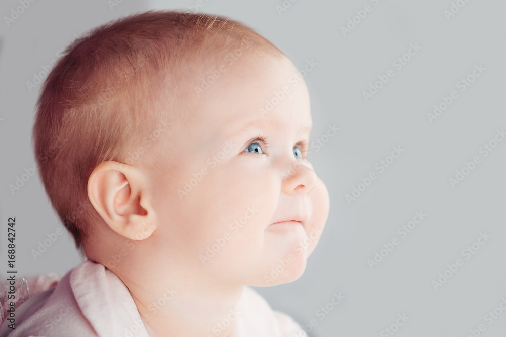 Beautiful baby few months old portrait outdoors Beautiful baby few months old portrait outdoors