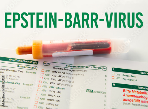 Epstein-Barr-Virus / Blutprobe bei Blutabnahme photo
