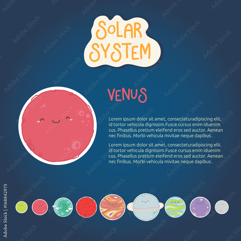 cute solar system and planet
