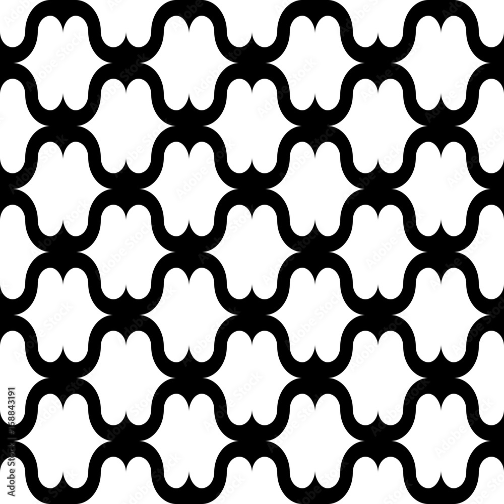 Endless Oriental Background. Abstract Black and White Pattern Endless Oriental Background. Abstract Black and White Pattern