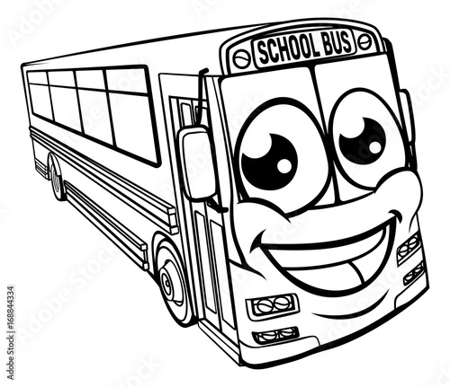 Cartoon Character School Bu...