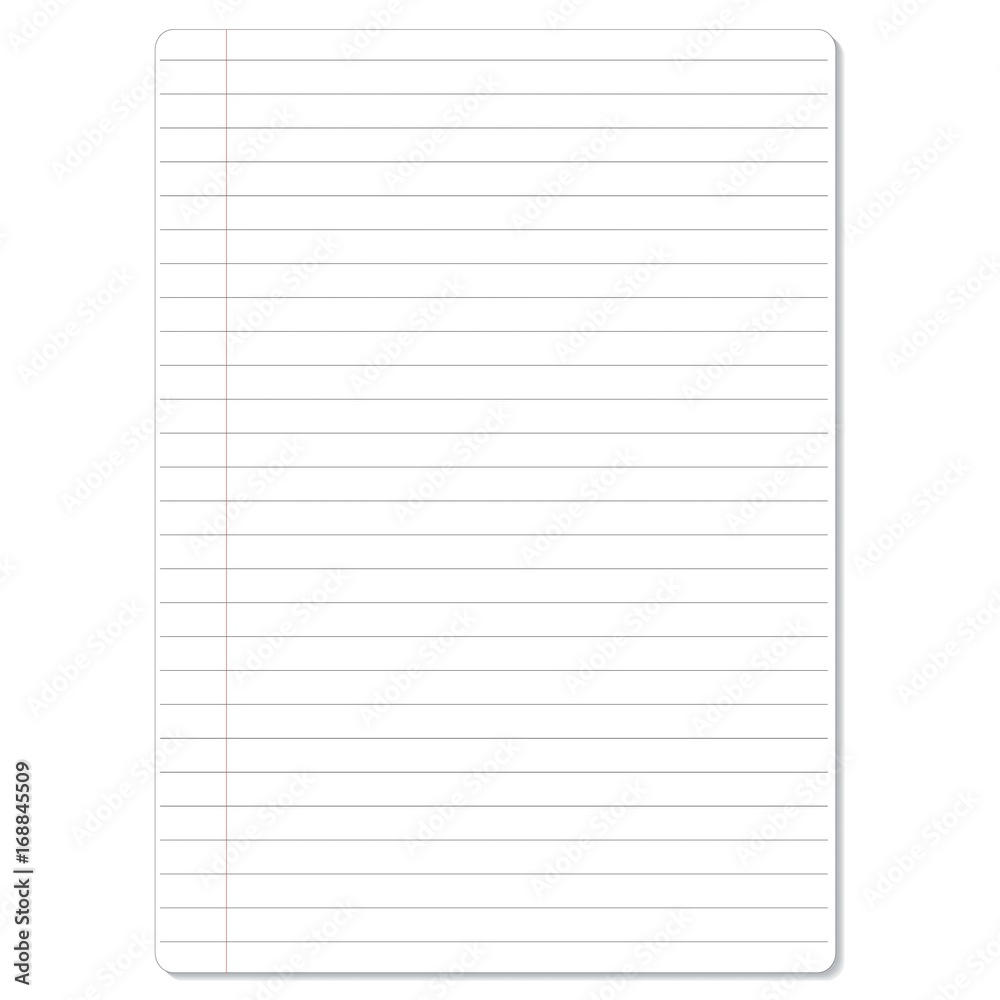 Vector illustration of blank book sheet with lines Vector illustration of blank book sheet with lines