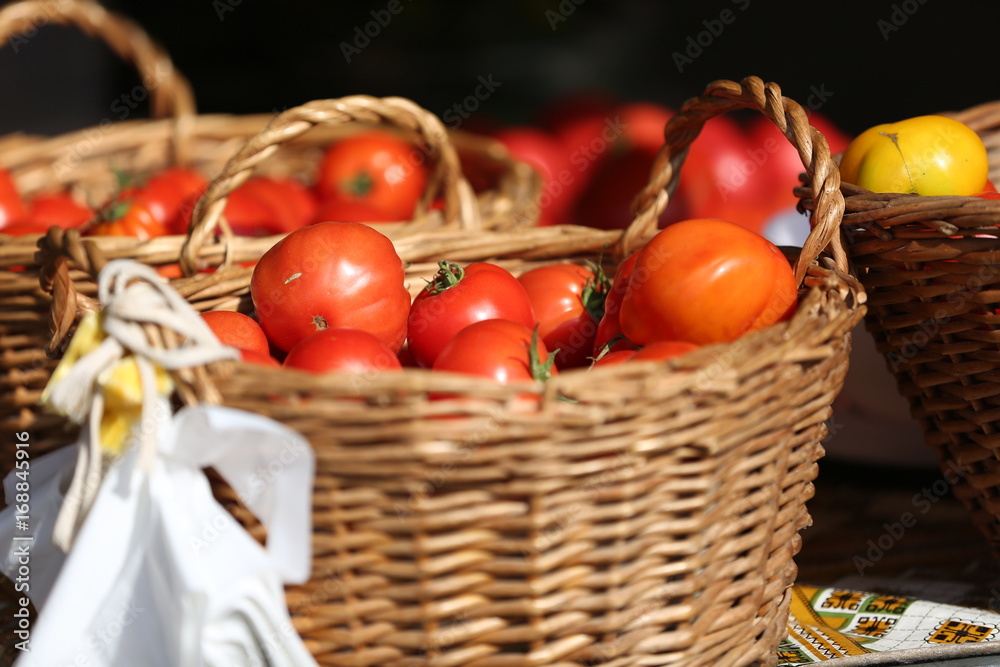 tomato in basket tomato in basket