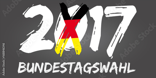 Bundestagswahl 2017 mit Kreuz