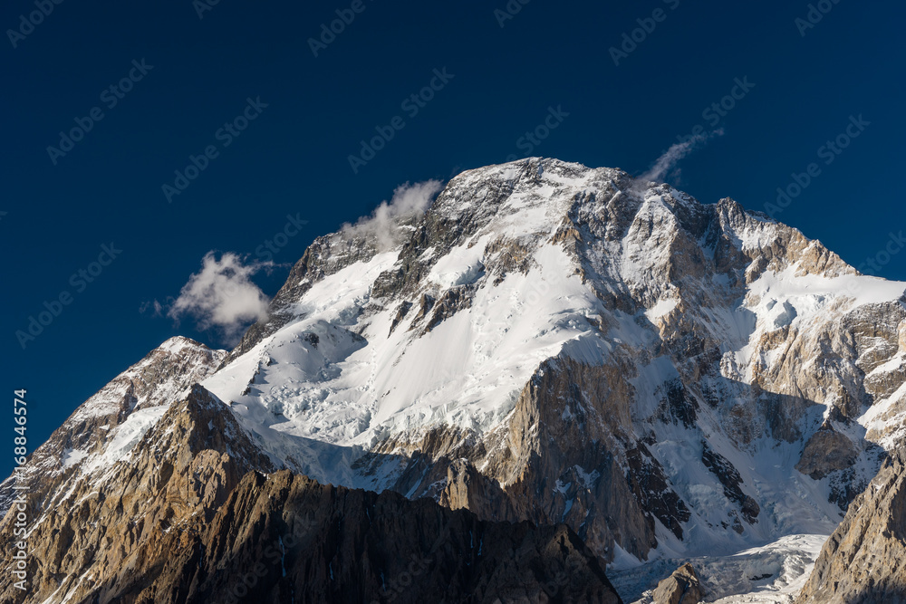 Fototapeta premium Broad peak mountain at Concordia camp, K2 trek, Pakistan