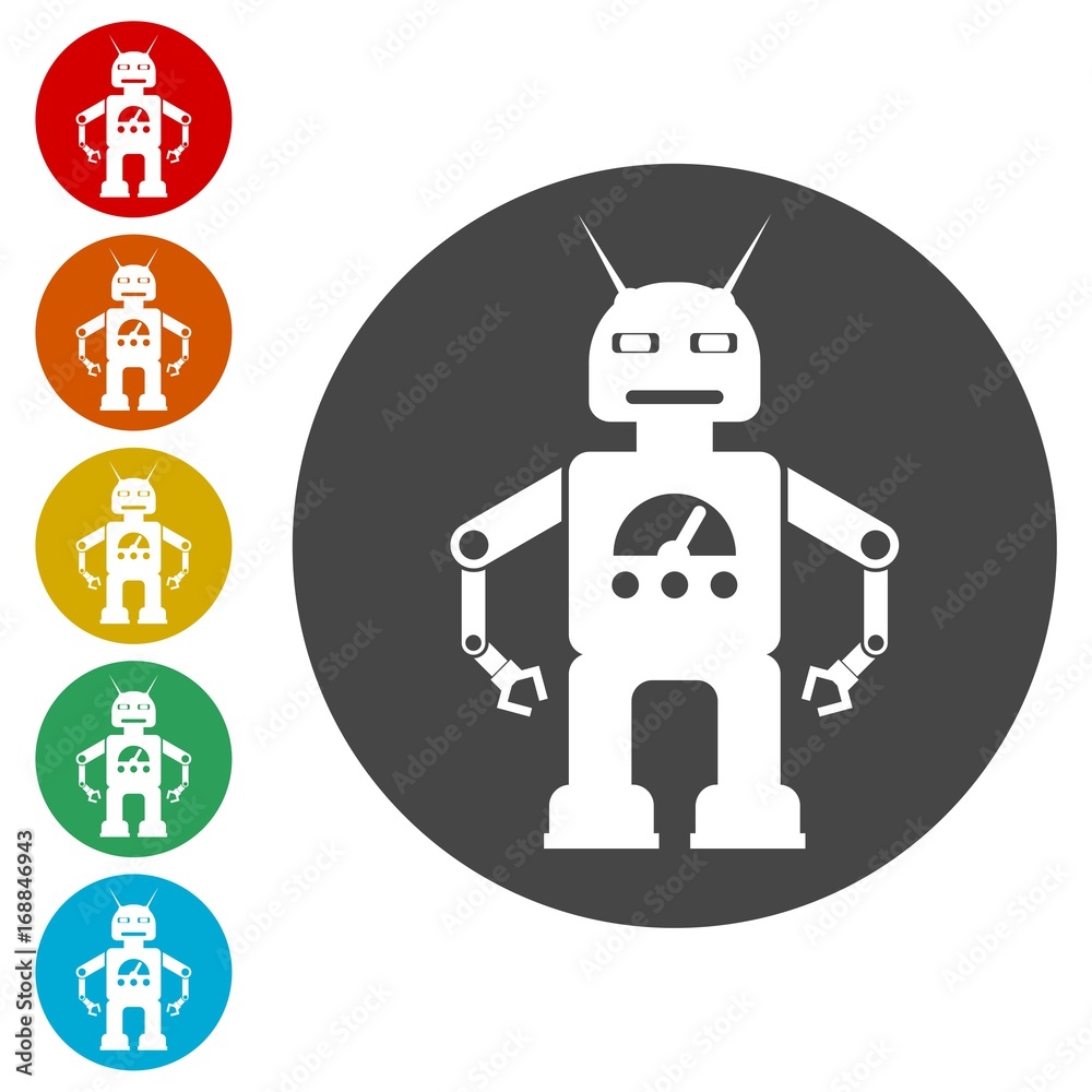 Robot icons - Illustration Robot icons - Illustration