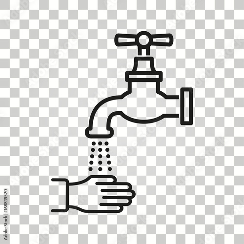Faucet vector icon.