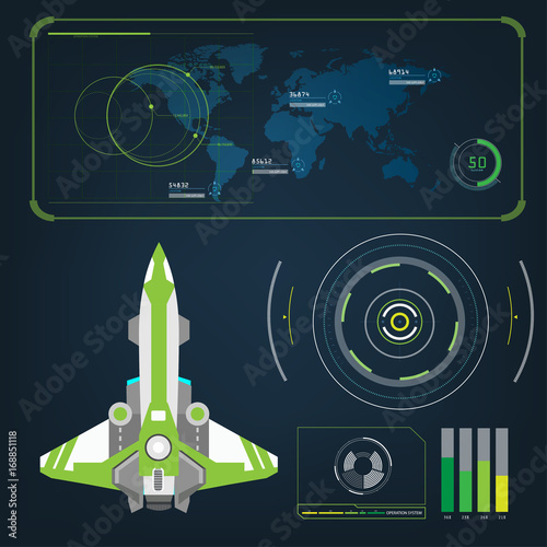 spaceships aircraft with future sight action mode interface