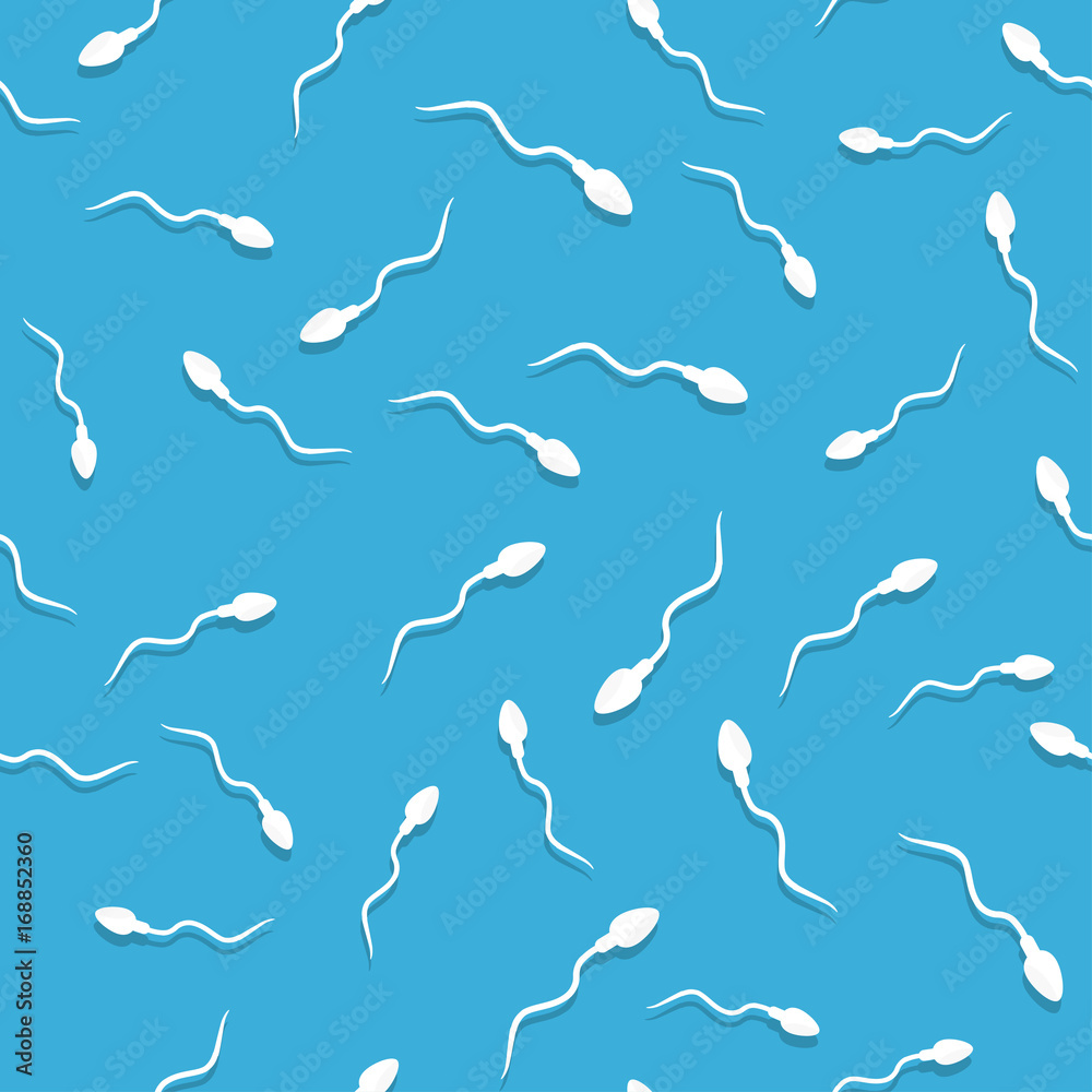 Seamless pattern. Spermatozoa in semen. Seamless pattern. Spermatozoa in semen.