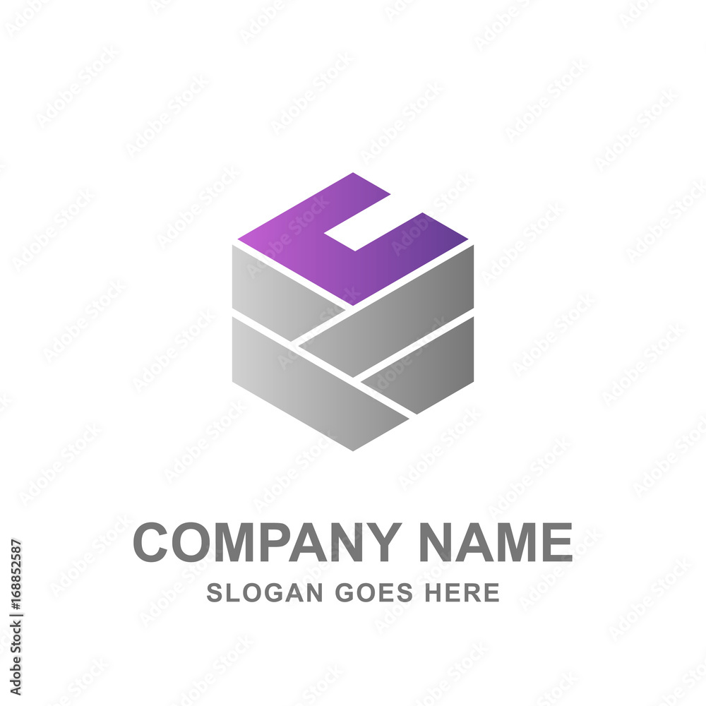 Abstract Hexagon Geometric Letter C Logo Abstract Hexagon Geometric Letter C Logo