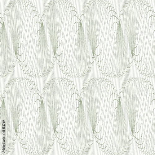 Seamless abstract ornament on white background. Elegant grey vector pattern illustration for invitations, banknotes, diplomas, certificates, tickets and other papers security or wrapping design 