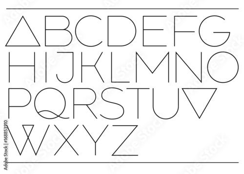 Slim elegant geometric font