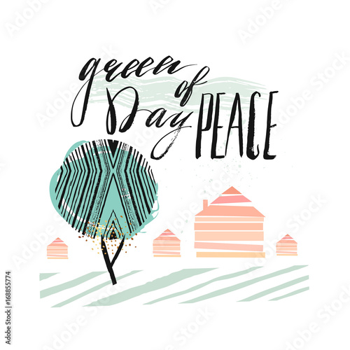 International Day of Peace Poster Templates with white dove and olive branch