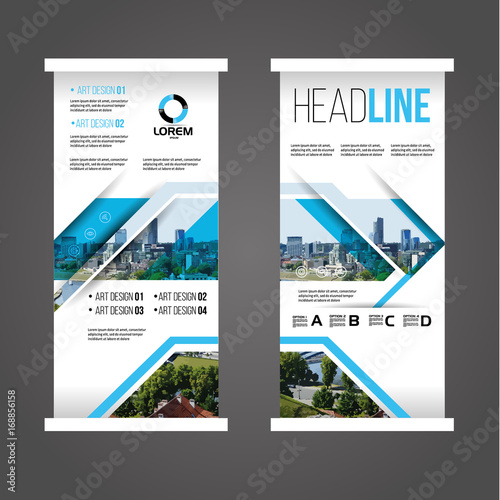 blue roll up banner