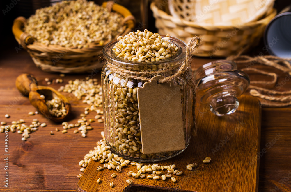 Dry pearl barley Dry pearl barley