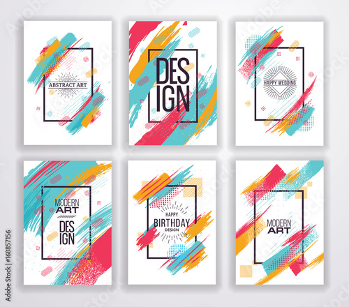 Vector frame for text Modern Art graphics for hipsters