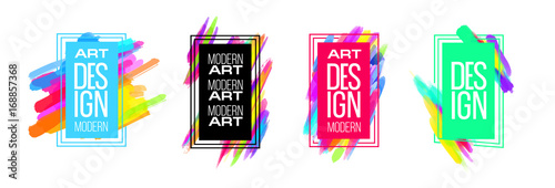 Vector frame for text Modern Art graphics for hipsters