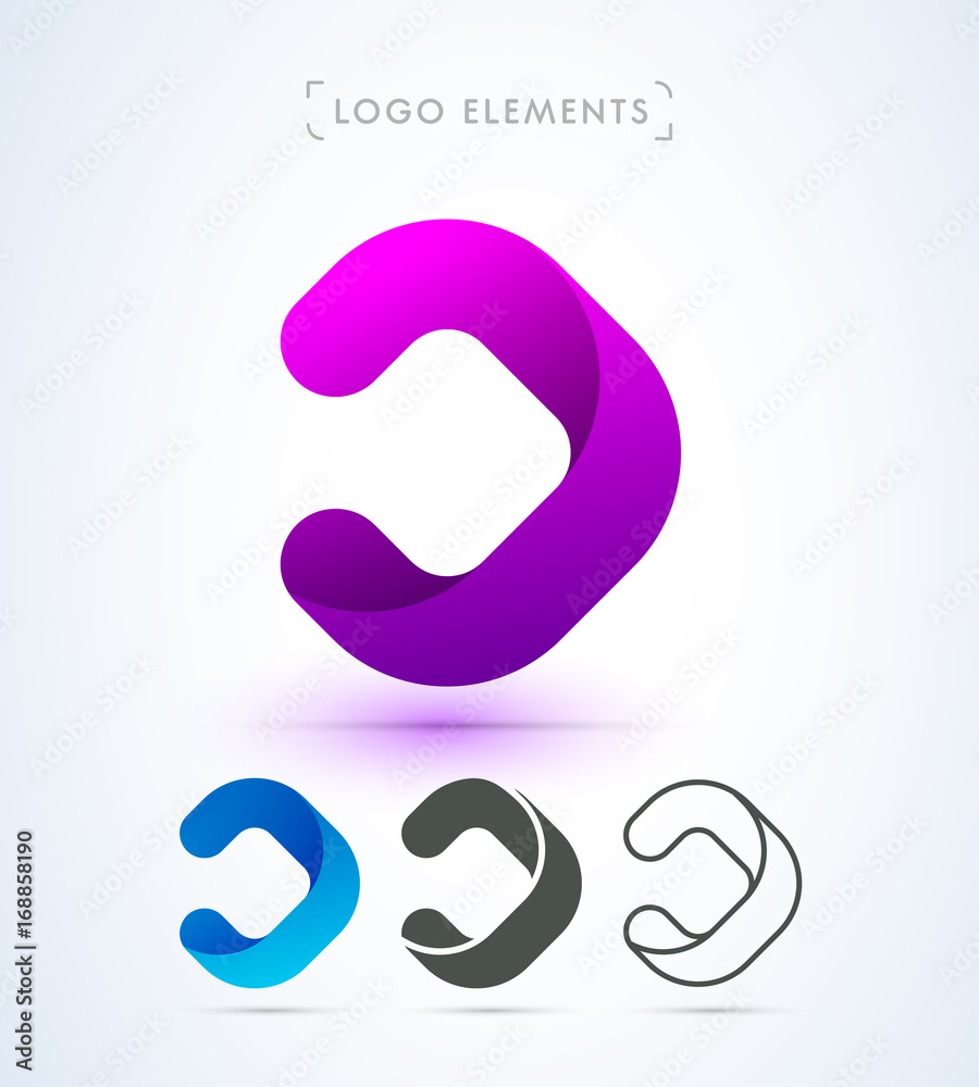Vector abstract arrow logo template. Material design style Vector abstract arrow logo template. Material design style