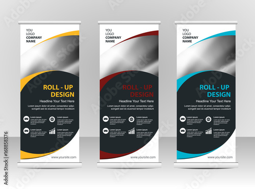 Roll up banner stand template design