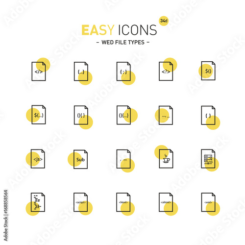 Easy icons 34d File types