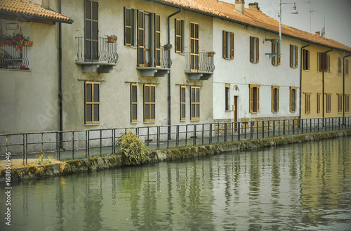 Inzago (Milan, Lombardy, Italy): canal of Martesana photo