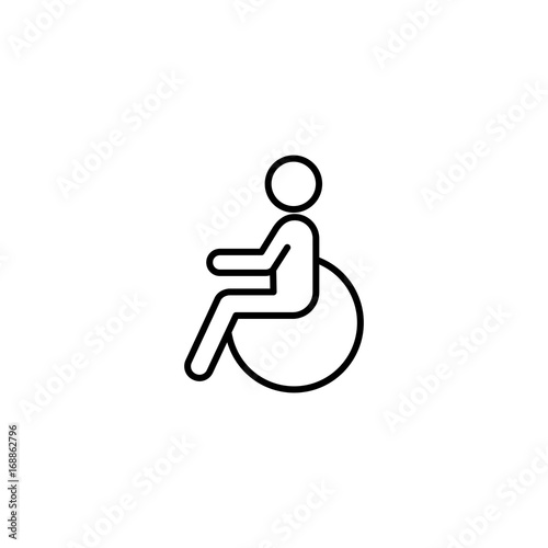 disabled line black icon
