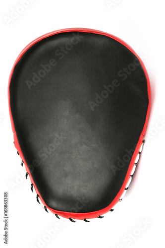 Kicking Shock shield glove on white background