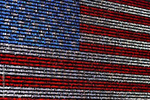 American flag consisting of computer code symbols