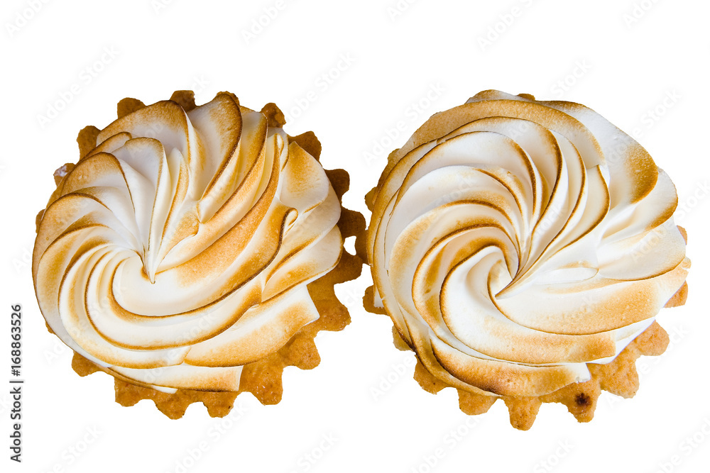 Cake Basket with topping from baked bise. Cake Basket with topping from baked bise.