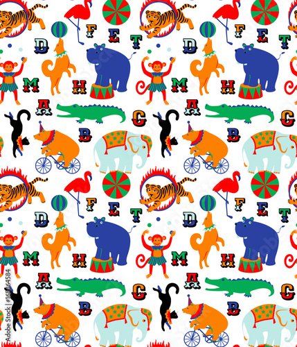 Circus cartoon animals