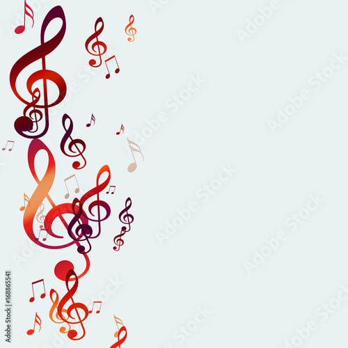 Red Music Notes photo