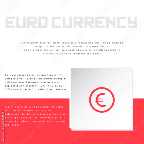 Euro icon design on modern flat background