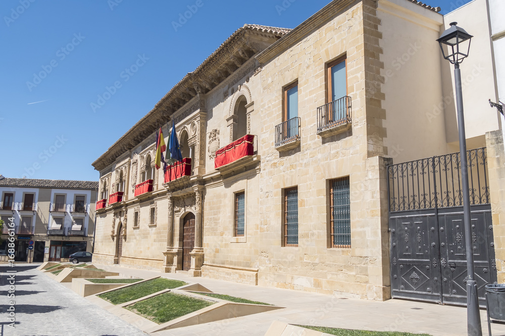Naklejka premium Old justice house and jail, now City Hall, Baeza, Spain
