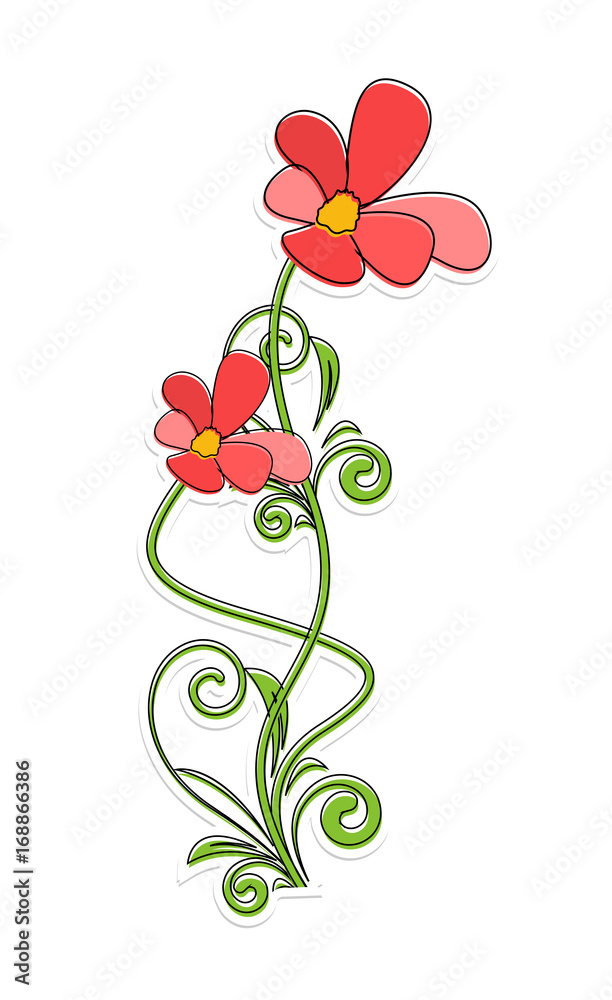 Vector Flowers Decorative Elements