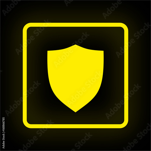 Neon Button App - Schild