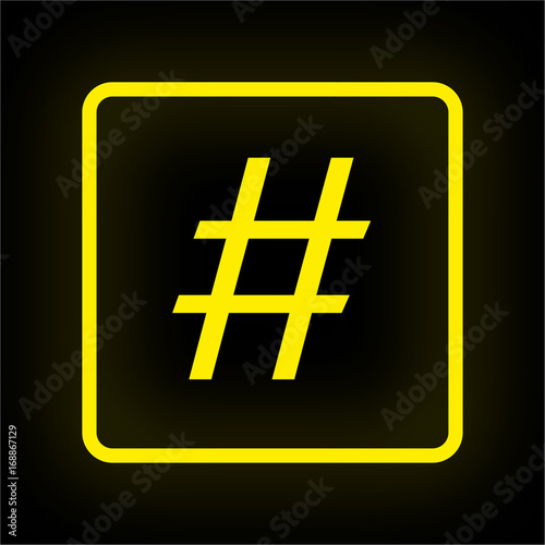 Neon Button App - Hashtag
