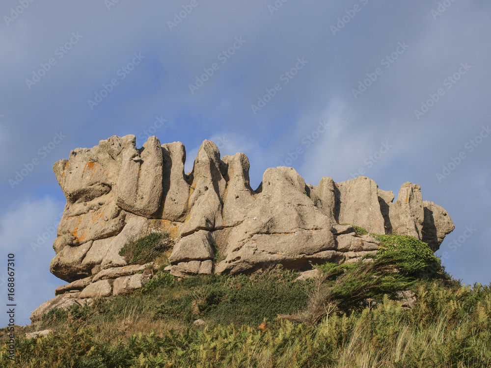 Piedra esculpida por el mar y el viento. Costa del Granito Rosa / Stone sculpted by the sea and the wind. Pink Granite Coast. Bretaña. Francia