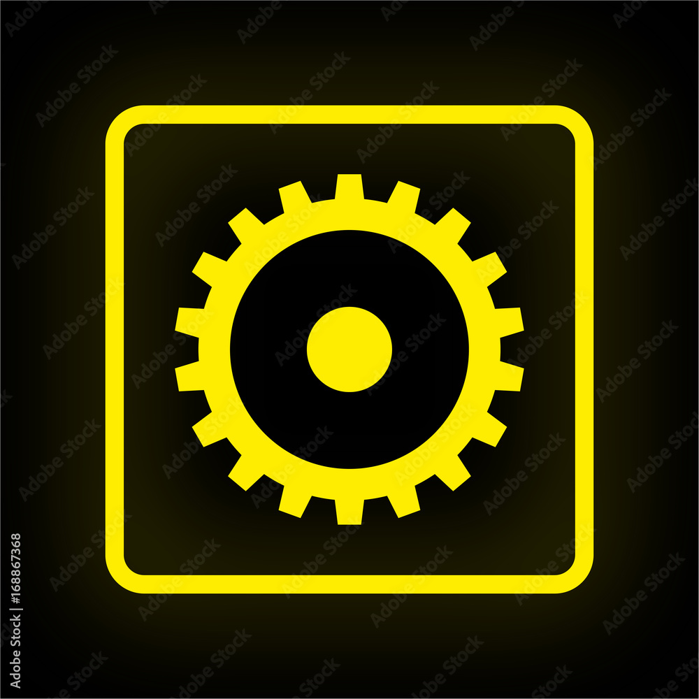 Neon Button App - Zahnrad Optionen Neon Button App - Zahnrad Optionen